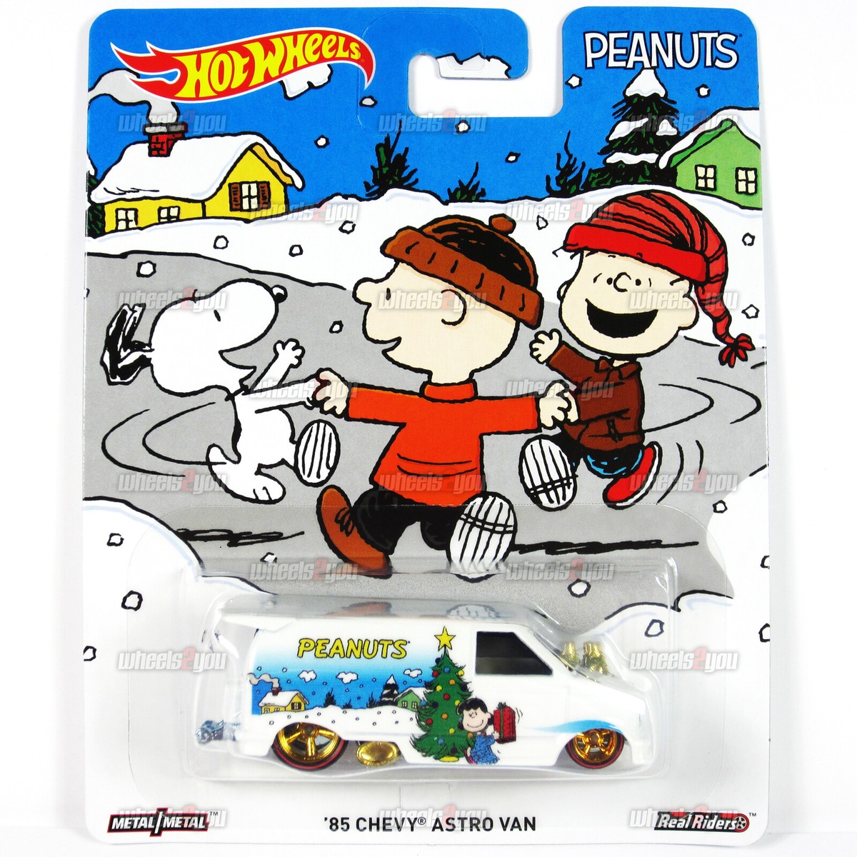 Hot Wheels 85 CHEVY ASTRO VAN white - Snoopy - Pop Culture PEANUTS