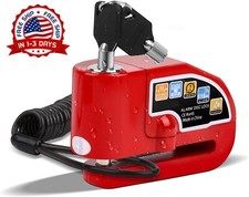 Bloqueo De Disco De Alarma Para Motocicleta Antirrobo Impermeable Recordatorio