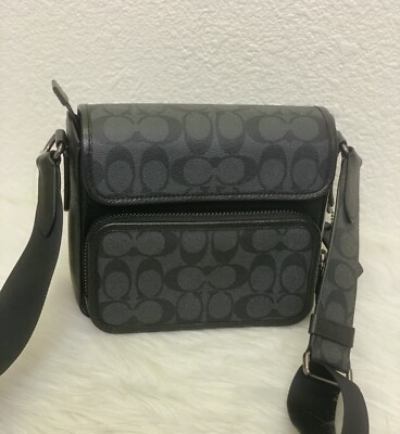 COACH サリヴァン フラップSignature Canvas バッグ C9870 Coach C9870 Sullivan Flap Crossbody In Signature Canvas IN