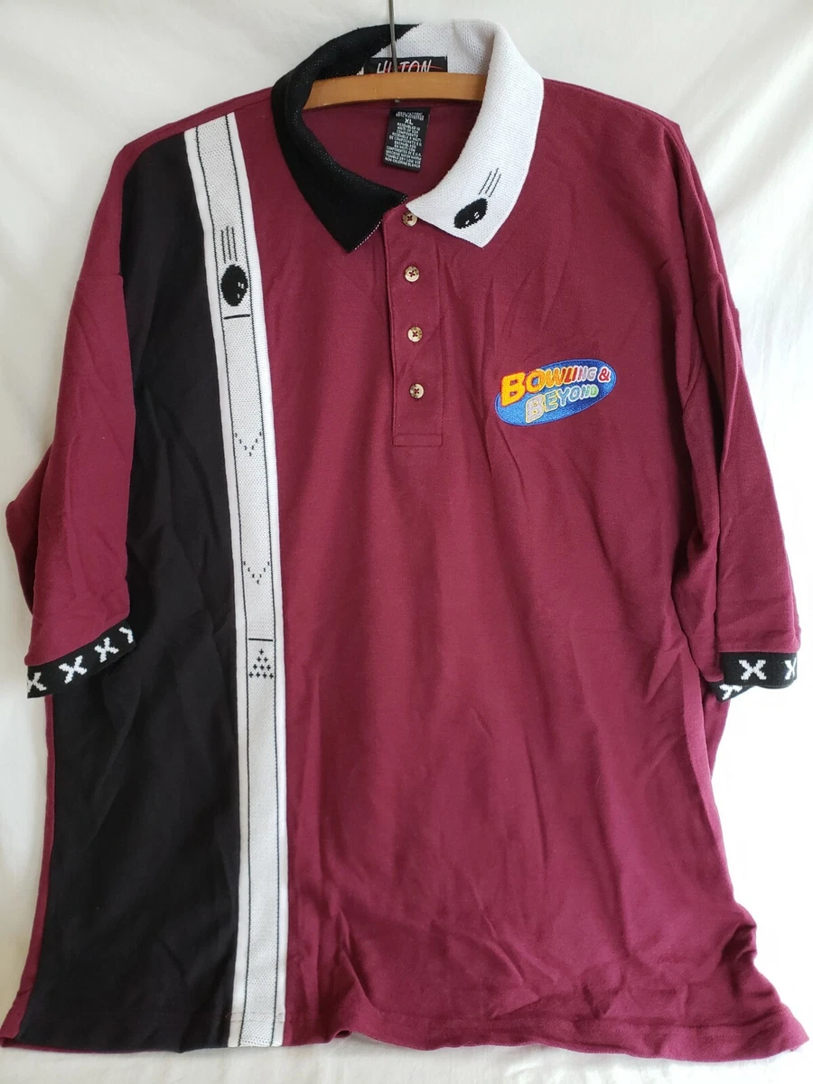 NEW Hilton Corporate Casuals Bowling Shirt Maroon Polo Size XL Bowling & Beyond | eBay