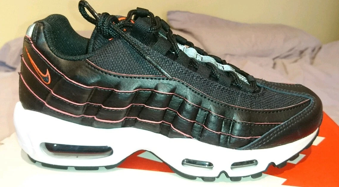 Nike W Air Max 95 Black Bright Crimson Uk 4 Ladies Girls CD0175