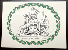 VTG New York Governor & Mrs Nelson Rockefeller City of Albany NY Holiday Card