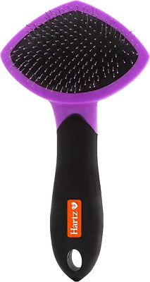 HARTZ, Groomer'S Best Small Slicker Brush for Cats and Small Dogs, Black/Violet