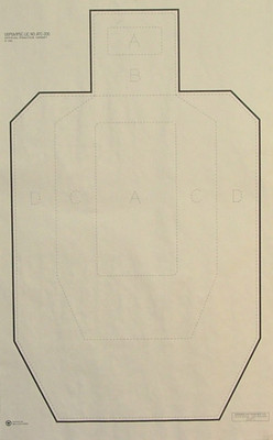 Official USPSA / IPSC Practice Targets [20'' x 32''] (6 targets), light background
