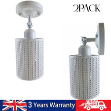 Vintage Wall Light Indoor Flush Ceiling Light Wall Sconce Bedside Cage Lampshade