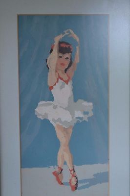 Vintage Paint By Number Ballerina Dancer Framed Painting | eBay