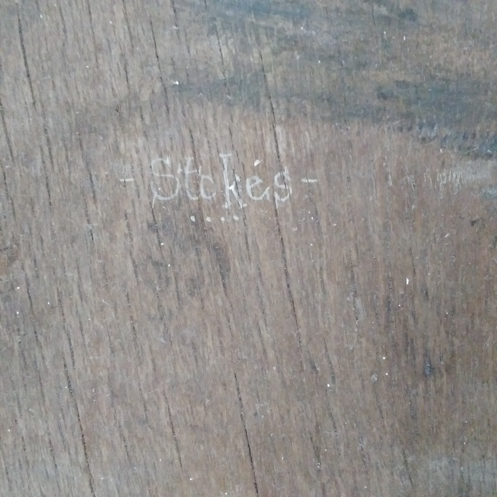 Signed Naive Folk Art Country Primitive Painting Quebec Jeff Stokes Chair Seat