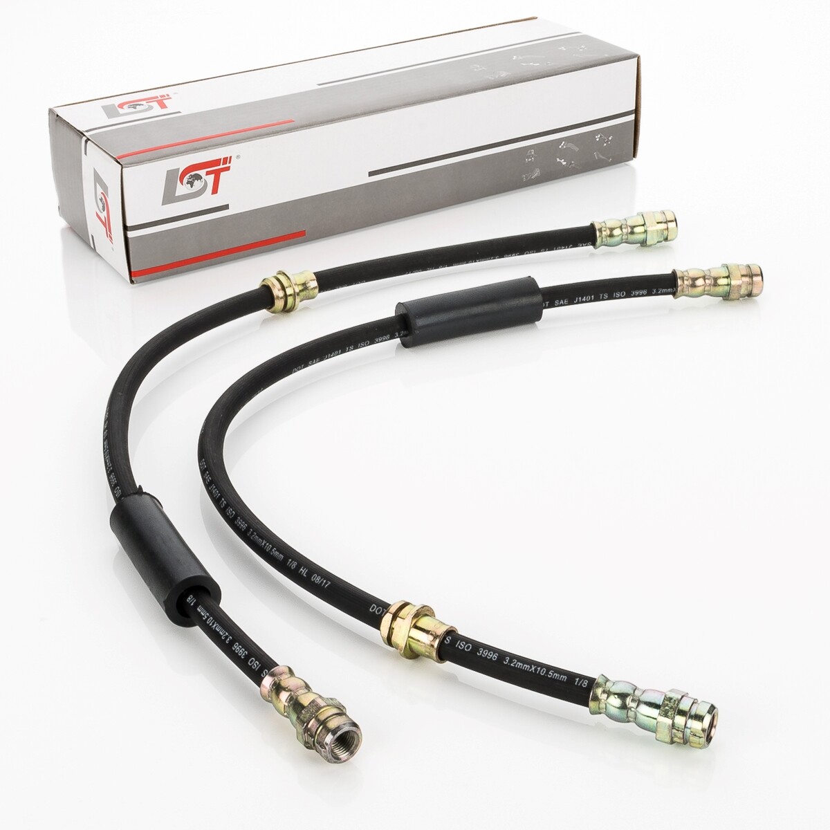 2x Brake Hose Brake Line Connecting Hose Front for AUDI TT 8J - 555 mm