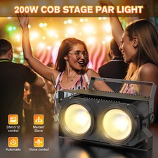 200W COB LED Par Light DMX Stage DJ Audience Blinder Light Warm White Cool White