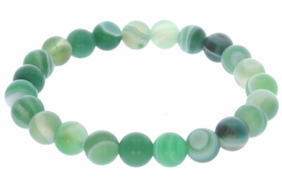  Achat grün frozen Kugel Schmuck Stretch Armband 8mm - 8S232 - individuelle Größ