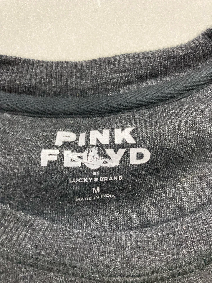 Lucky Brand Pink Floyd Crewneck Sweatshirt Women Medium Black Heather Music - Image 4 of 4