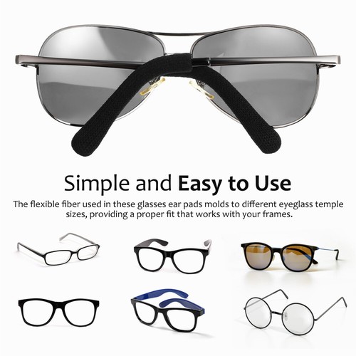 2 Pairs Arm Legs for Eyeglasses Retainers Cushions Ears Spectacle Temples - 第 8/11 張圖片
