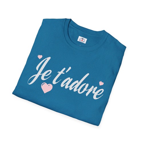 Romantic Je t'adore Tee Cute T-Shirt Adore Positive Love Gifts Casual - Picture 13 of 27