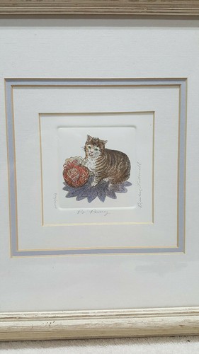RARE BARBIE TIDWELL "PO-PURRY" SIGNED & NUMBERED PRINT FRAMED & MATTED 210/1200 - 第 2/12 張圖片