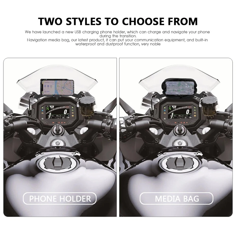 Soporte de navegación para teléfono parabrisas Kawasaki Ninja Z1000SX 2017-2020 Foto 4 de 4