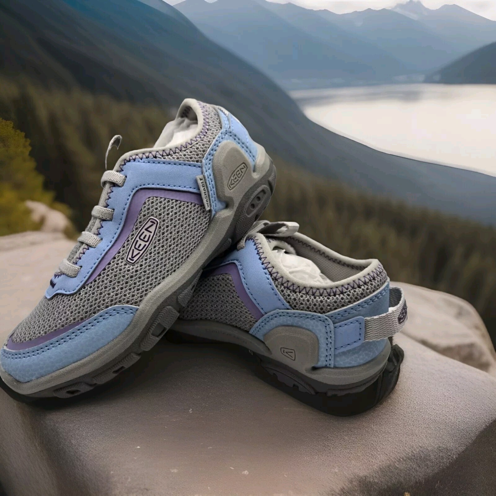 Sneakers casual Keen Knotch Tracer per bambini 1026395 taglia 11 Lt blu viola scintillanti