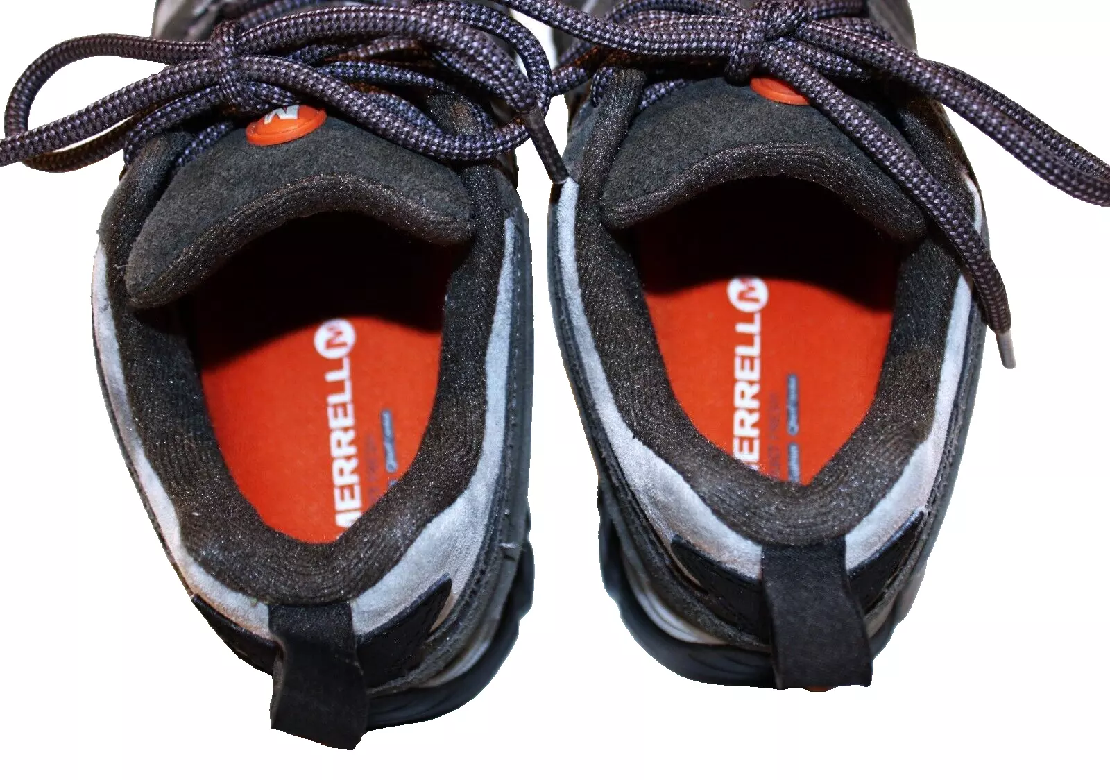 merrell beluga leather hiking vibram sole euc shoes