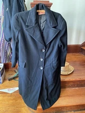 1938-40s Speigel Catalog Women’s Black Coat Designed By Saindon