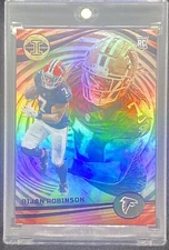 BIJAN ROBINSON ROOKIE REFRACTOR SP Holo Foil RC Card Non Auto - FALCONS