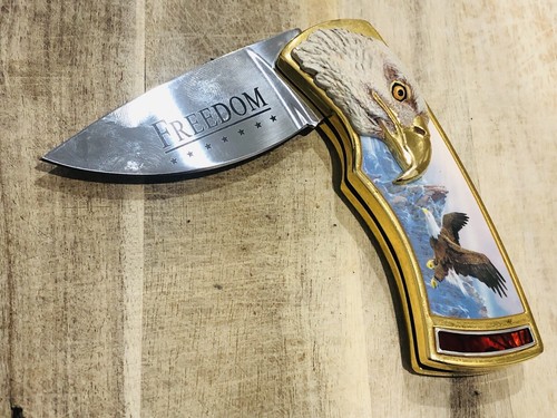 Franklin Mint Eagle Of Freedom Collector Knife With Box And COA - Picture 2 of 15