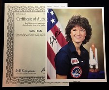 SALLY RIDE STS-7 HAND SIGNED AUTOGRAPHED LITHO R & R ENT. COA & SCCS VERIFIED