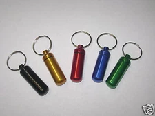 BLUE Medicine Pill FOB Holder Keychain