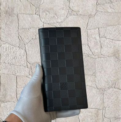 Louis Vuitton Damier Infini Porte feiulle Brazza Long Wallet Black