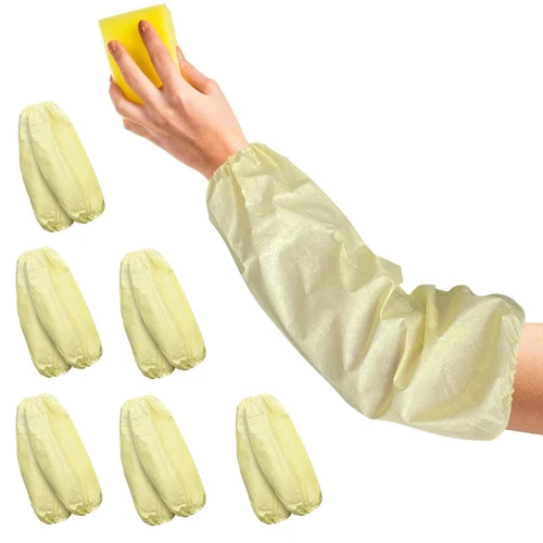 10 pair Disposabl Oversleeves Arm Sleeves Waterproof Plastic Cleaning 18" 82 gsm