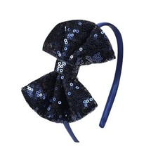 Love Fairy 4.3-Inch Sparkly Sequin Bow Tie Headbands - Boutique Ribbon Bows