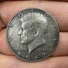 1967 Kennedy Half Dollar 40% Silver Ungraded US Coin Exact Coin Shown (1-coin)