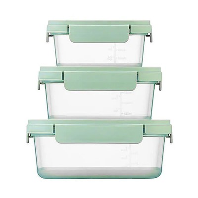 LocknLock NestnLock 3-teiliges Salbei Behälter Set