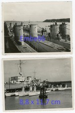 2 x Foto Kriegs Marine U - Boot  Flottille Weddigen  belebt  Kiel   1935    N800