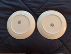 2 Paden City Pottery PINK ROSE 9 3/8" Dinner Plate Cream Background Made in USA — photo 2