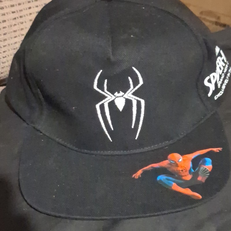 Spider-Man Brand New Day Black Snapback Hat, Little Caesars Embroidered
