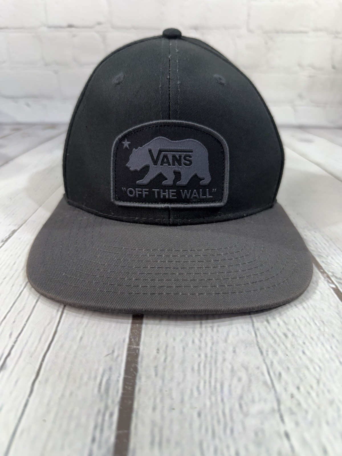VANS Hat Snapback OTW Black Gray Patch Skateboard… - image 1