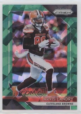 2018 Panini Prizm Green Crystals Prizm 55/75 Jarvis Landry #155 rf2