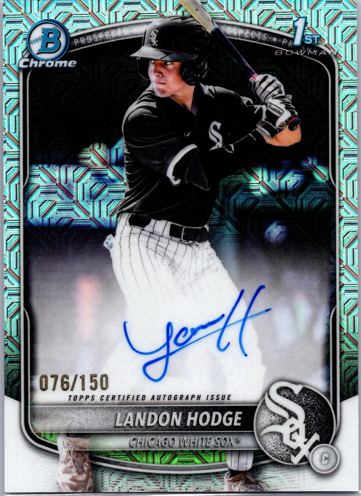 2025 Bowman Draft Landon Hodge #CPA-LHO Chrome Auto HTA Choice Refractor /150