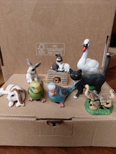 Schleich Tiere - Haustiere 8 Stück - Süße Tierchen - Hasen, Vögel, Enten, Katze