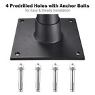 AplusChoice 13' Beech Wood Market Umbrella w/ Deck Mount Kit for Patio, Black — photo 6