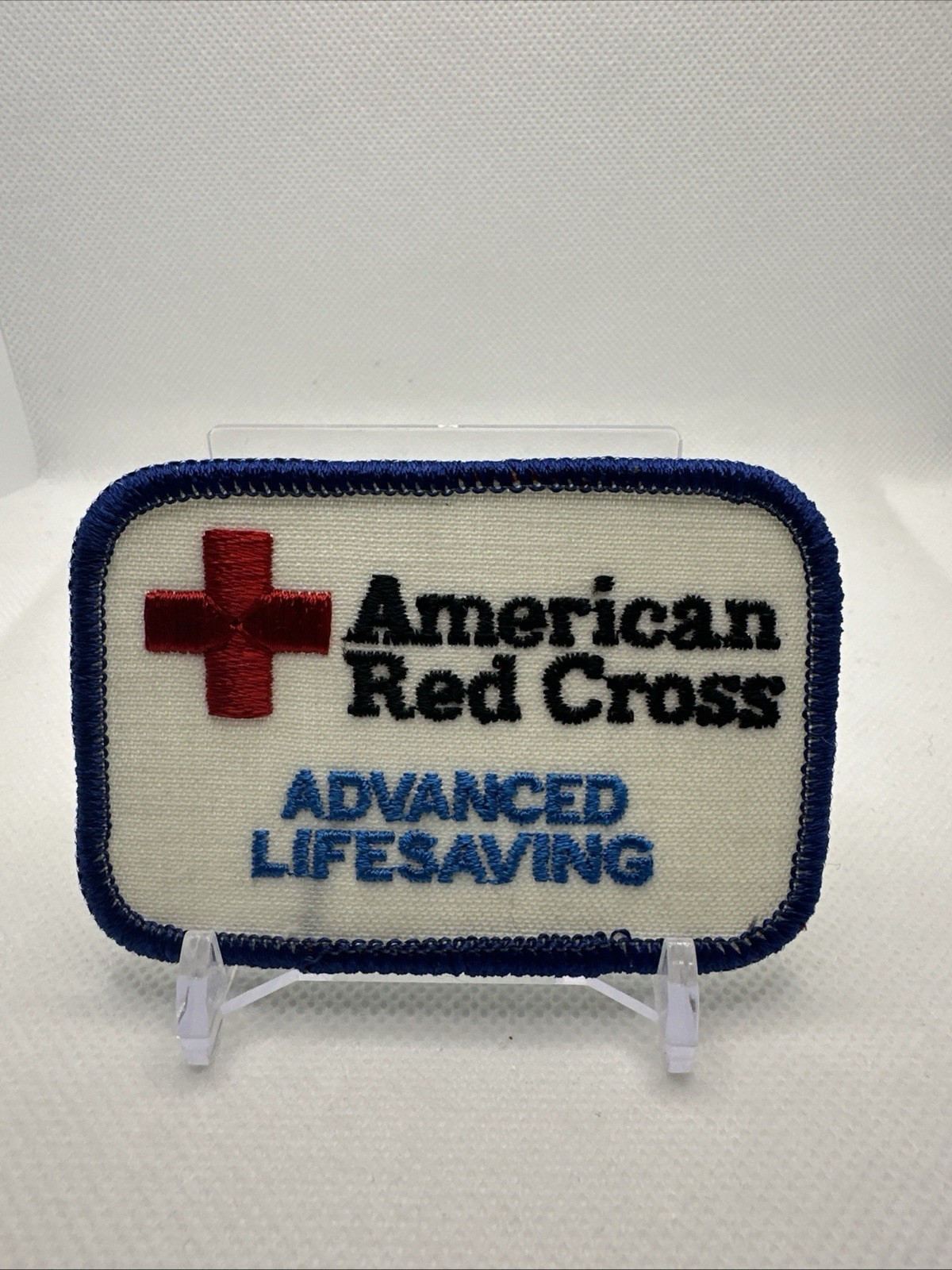 Vintage American Red Cross Patch - Advanced Lifesaving 2” x 3”