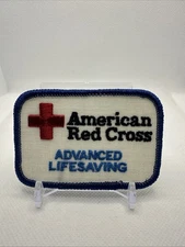 Vintage American Red Cross Patch - Advanced Lifesaving 2” x 3”