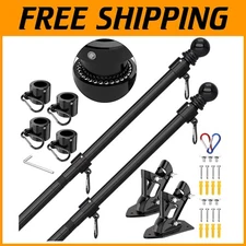 American Flag Pole Kit, 2 Pack 6ft - Stainless Steel