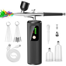 Airbrush Kit with Compressor - 48PSI High-Pressure, Non-Clogging Air Brush Se...