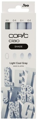 COPIC Marker ciao 3+1 Set SHADE ''Light Cool Gray''