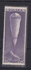POLAND (24lar36) 1938 75gr Stratosphere single from sheet - Hinged 