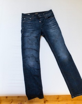 Jack & Jones Jeans Gr. W28/L32 Herren Slimstraight Tim dunkelblau Denim