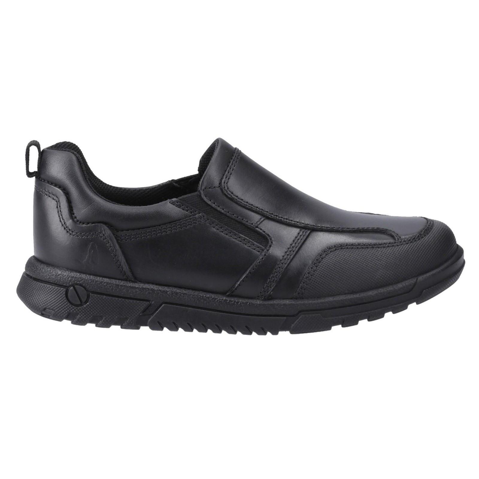 Hush Puppies Men's Black Sergio Leather Junior Loafers Uk Size 10 - Image 3