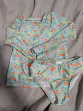 4T Girls Rashguard Bikini Swimsuit - Cat and jack mint green floral