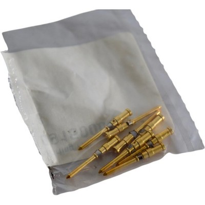 NEW Lot of 8 Harting 09150006124 Han D Crimp Pin Contacts 26-22 AWG Gold 