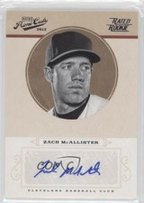 2012 Playoff Prime Cuts Rookie Signature 9/99 Zach McAllister #96 Auto 8b4